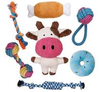 HOMESOFT LOT 7 Jouets INTERACTIFS pour Chiots ET Petits Chiens, Lancer, Tirer et Macher. Vendeur Français et Stock en France