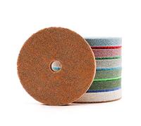 HOMESOM 4 pouces tampons de polissage diamant en fibre d'éponge pour le polissage humide à l'aide de tampons de polissage en marbre granit chamois de pierre 7 pièces/ensemble