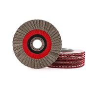 HOMESOM 5 pouces 4 pièces 60/100 / 200/400 meules à grain disque abrasif de ponçage à lamelles pour meuleuse d'angle tampon de ponçage diamant