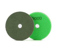 HOMESOM 5 pouces éponge fibre diamant tampons de polissage utilisation humide disque de ponçage béton granit marbre nettoyage meule de polissage grain 3000