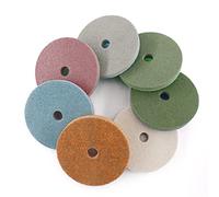 Homesom 5 pouces éponge fibre diamant tampons de polissage utilisation humide disque de ponçage béton granit marbre nettoyage meule de polissage grain 300-10000 7 pièces