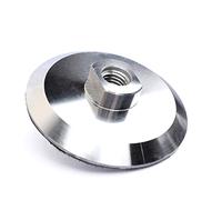 HOMESOM Support de polissage en aluminium 4 pouces (100 mm) - Filetage M14 - Trou intérieur 10 mm - Compatible avec tampons à base de Velcro