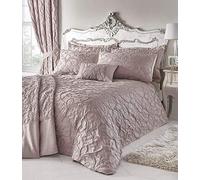 Homespace Direct Bentley Rideaux plissés jacquard tissé Rose pâle 168 x 183 cm