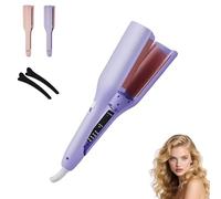 Homessencials Hair Styling Tool with Negative Ionic Technology, 3D Curling Iron for Quickly Creating Smooth Waves, 4 Gears Double-Sided Heating Lasting in 24 Hrs for Travel & Home (1Pcs*Purple)