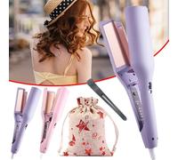 Homessencials Hair Styling Tool with Negative Ionic Technology, 3D Curling Iron for Quickly Creating Smooth Waves, 4 Gears Double-Sided Heating Lasting in 24 Hrs for Women (Purple)