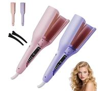 Homessencials Hair Styling Tool with Negative Ionic Technology, 3D Curling Iron for Quickly Creating Smooth Waves, 4 Gears Double-Sided Heating Lasting in 24 Hrs for Travel & Home (2Pcs*Mix)