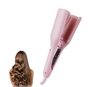 Homessencials Hair Styling Tool with Negative Ionic Technology, Adjustable Temperatures for Quickly Creating Smooth Waves, Long Lasting, for Travel & Home (Pink)