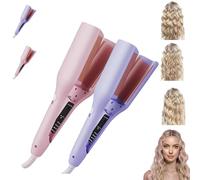 Homessencials Hair Styling Tool with Negative Ionic Technology, French Curls Iron, 32mm Curling, Quickly Creating Smooth Waves, 4 Gears Double-Sided Heating, for Travel And Home (Mix)