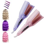 Homessencials Hair Styling Tool with Negative Ionic Technology, French Curls Iron, 3D Curling Iron for Frizz-Free French Curls, Adjustable Temperatures, Long-Lasting Smooth Waves for Women (Mix)
