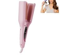 Homessencials Hair Styling Tool with Negative Ionic Technology, French Curls Iron, 4 Gears Double-Sided Heating, Quickly Creating Smooth Waves for Travel & Home (Pink)