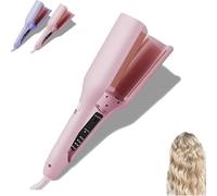 Homessencials Hair Styling Tool with Negative Ionic Technology, Homessencials 3D Curling Iron, 4 Gears Double-Sided Heating, Long Lasting, for Travel & Home (Pink)