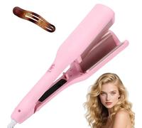 Homessencials Hair Styling Tool with Negative Ionic Technology, Homessencials French Eggs Curling Iron, Anti-Scald, 4 Gears Double-Sided Heating, 1.26in Curling (Pink,1PC)