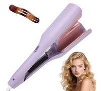 Homessencials Hair Styling Tool with Negative Ionic Technology, Homessencials French Eggs Curling Iron, Anti-Scald, 4 Gears Double-Sided Heating, 1.26in Curling (Purple,1PC)