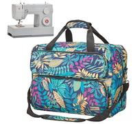 HOMEST Sac de Transport Universel pour Machine à Coudre avec bandoulière Compatible avec la Plupart des Machines Singer, Brother, Janome Floral