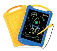HOMESTEC AstroDraw Jouet Enfants 2 3 4 5 6 Ans, 1ères Dessin et Écriture jouet, Tablette D'écriture LCD, Non salissant, Cadeau Anniversaire Noël pour Garçon et Fille (Bleu/Jaune)