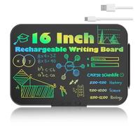 HOMESTEC Jouets, planche à gribouiller plein écran de 40,6 cm pour garçons et filles de 2, 3, 4, 5, 6 ans, tablette d'écriture LCD rechargeable, bloc de dessin coloré, jouets d'apprentissage de voyage