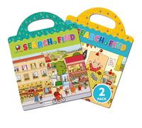 HOMESTEC Lot de 2 Livres d'Autocollants Repositionnables pour enfants, Où est Lapin TOM, Cherche et Trouve, Jeu d'Observation, Livre de éducatifs et d'activités ludiques