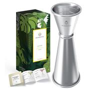 Homestia Doseur à cocktail japonais de qualité supérieure - 28,3 g - Acier inoxydable 304 avec mesures - Accessoires pour barman, argenté