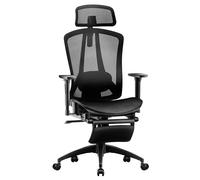 HOMESTOOL Chaise de Bureau Ergonomique Fauteuil Bureau avec 2-Axe Soutien Lombaire Réglables, Siege Bureau en Maille Carbone Chaise Ordinateur à Hauteur Assise Siège Cascade Capacité de 150kg
