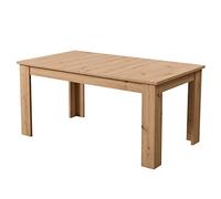 Homestyle4u 2186 Table à manger extensible en bois de chêne naturel Marron 160 x 90 cm
