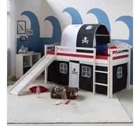 Lit noir mi-haut avec matelas 90x200 cm matelas