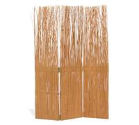 Homestyle4u Paravent 3 panneaux en osier – Brun clair