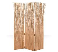 Homestyle4u 973 Paravent 3 pièces, saule marron