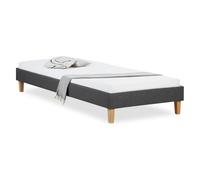 Cadre De Lit Simple 90 X 200 Gris Sommier Lattes