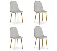 Homestyle4u Chaise salle à manger Lot de 4 – Gris