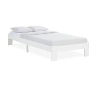 Homestyle4u Lit en Bois 90x200 - Couleur Blanc