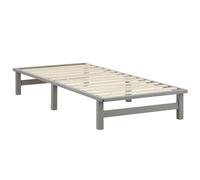 Homestyle4u Lit en palette 90x200 cm Gris