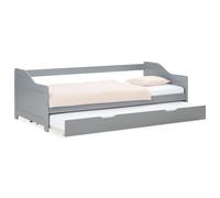 Homestyle4u Lit gigogne 90x200 cm - Couleur Gris