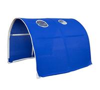 Homestyle4u Tunnel de lit pour enfant en bois, coloris bleu, taille unique