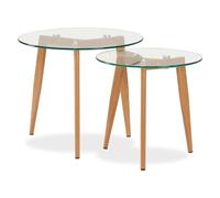 Homestyle4u - Tables basses rondes (lot de 2)