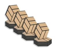 Homestyle4u Lot de 20 panneaux muraux hexagonaux - 30 x 26 x 2 cm - Panneaux acoustiques naturels - Décoration murale - Traitement acoustique