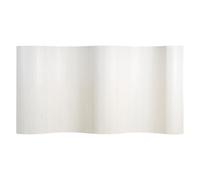 Homestyle4u Paravent blanc en bambou 145 cm de haut, forme ondulée, séparateur de pièce enroulable, séparateur intérieur, brise-vue pour salon, chambre à coucher, bureau | Article 3141