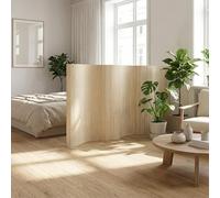 Homestyle4u Paravent en bambou naturel - En forme de vague - 145 cm de haut - Pliable - Brise-vue - Pour appartement, bureau à domicile - Cloison de séparation - Article 3140