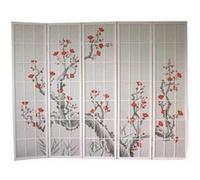 Homestyle4u séparateur de pièce 5 pièces Cherry Blossoms, Blanc, Single/petite