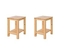 Homestyle4u – Set de 2 tabourets de table en pin massif