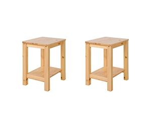 Homestyle4u Set de 2 tabourets de Table pin Massif