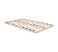 Homestyle4u Sommier à lattes 120 × 200 cm en bois de pin massif enroulable 24 lattes Cadre en bois de ressort 3127