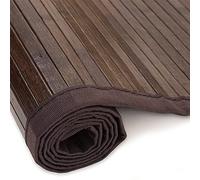 Homestyle4u Tapis Tapis en Bambou foncé, Brun foncé, XXL