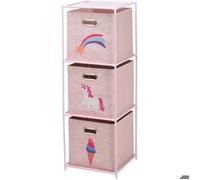 HOMESTYLING Armoire avec 3 boîtes pour enfants rose KO-C80653190