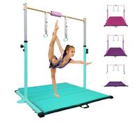 HomeSun Barre de gymnastique pour enfants - Robuste - Avec anneaux - Barre horizontale - Pour entraînement à la maison - Hauteur réglable de 90 à 150 cm - Appareil d'entraînement jusqu'à 100 kg - Âge