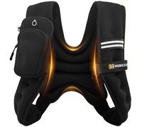 HOMESURE Gilet lesté avec bandes réfléchissantes, noir, 4,5 kg