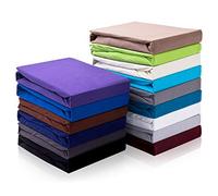 Hometex Premium Textiles Drap-Housse Topper Drap-Housse jusqu'à 10 cm de Hauteur de Barre | Drap pour lit de sommier Topper | 100% Coton ÖKO-TEX Standard | Essence 180-200 x 200 cm