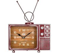 Hometime horloge de cheminée en métal - Retro TV WD2101 (taille unique) (Rouge)