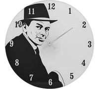 Hometime Iconic Collection Horloge murale en verre 30cm Le crooner des années 50 WD2208 (Taille unique) (Blanc)
