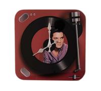 Hometime Iconic Collection Record Player Wall Clock-Elvis Montres Murales, Multicolore, Unique
