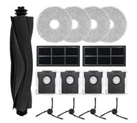 HomeTimes Pièces de rechange pour robot aspirateur Dreame X40 Ultra avec 1 brosse en caoutchouc, 2 filtres HEPA, 4 tampons de serpillère, 4 brosses latérales, 4 sacs d'aspirateur